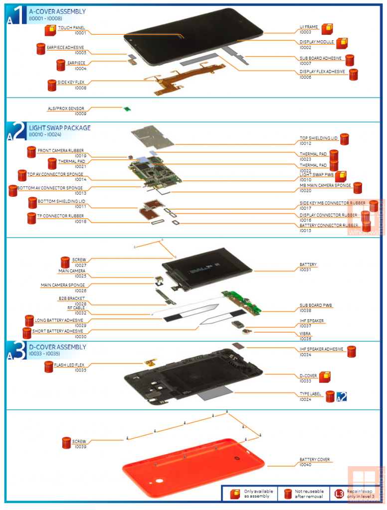 lumia 1320 components list