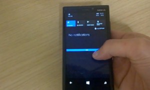 WP8.1 action centre