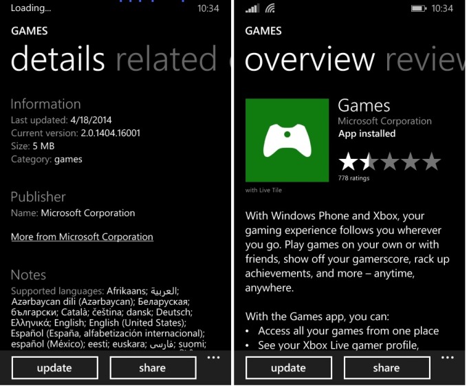 WP8.1 games