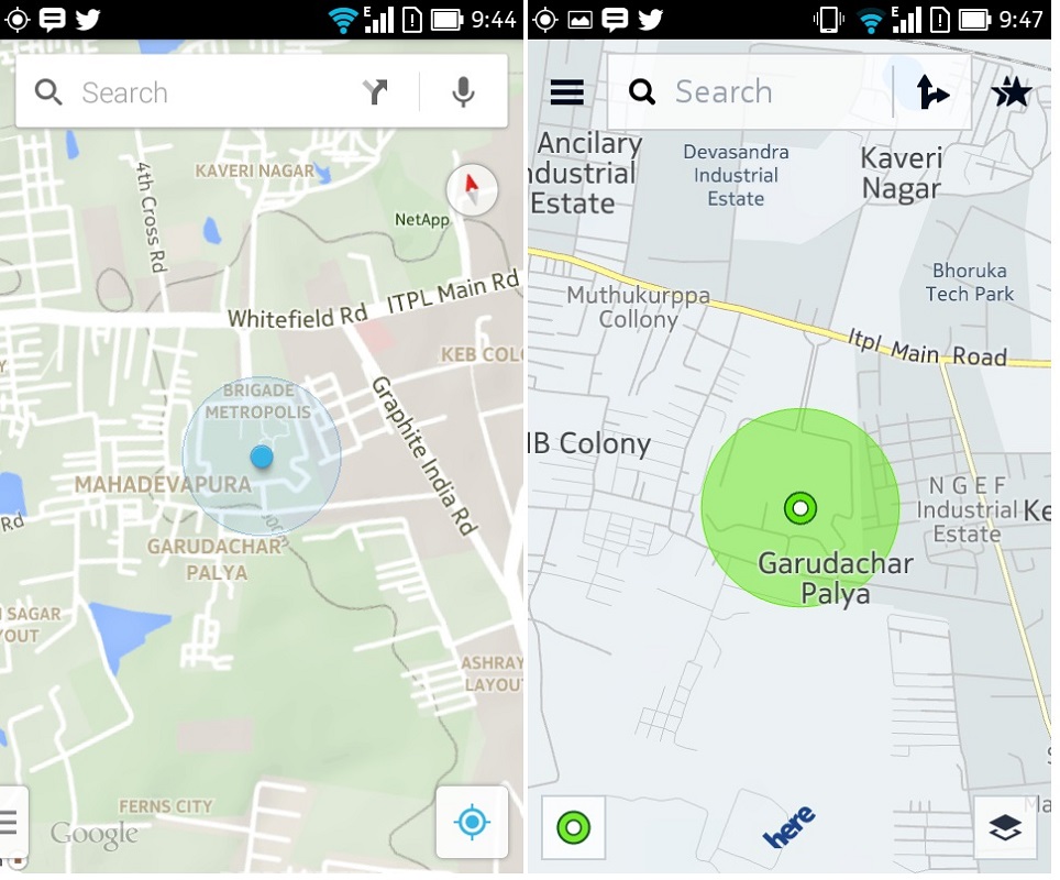 Google vs HERE
