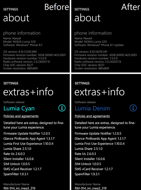 Lumia Denim firmware