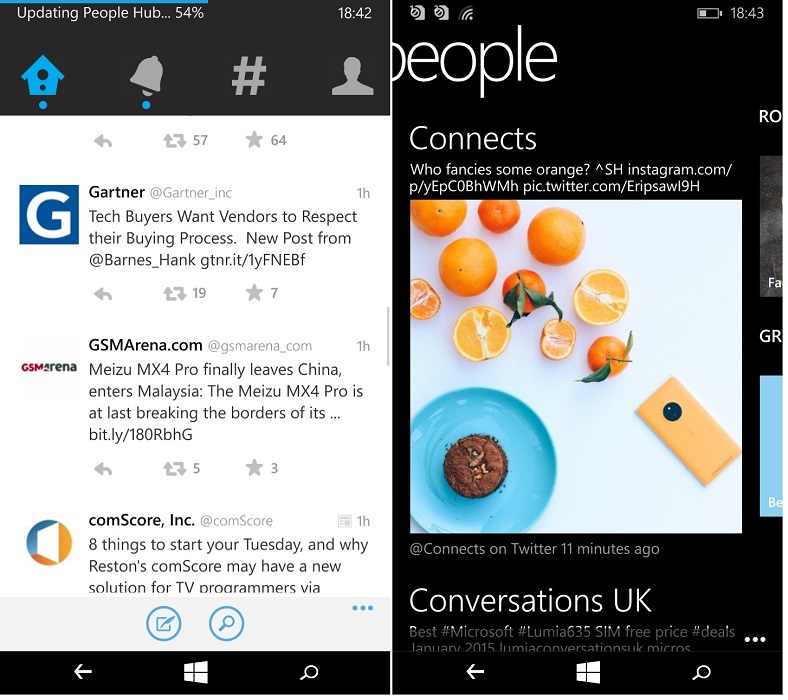 Twitter update