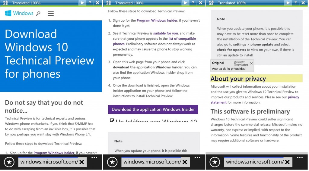 Window 10 for phone prep