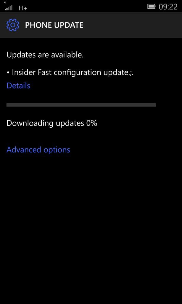 Insider Fast config update