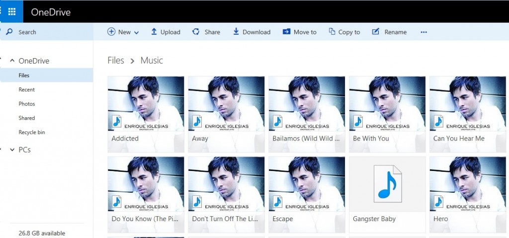 OneDrive music