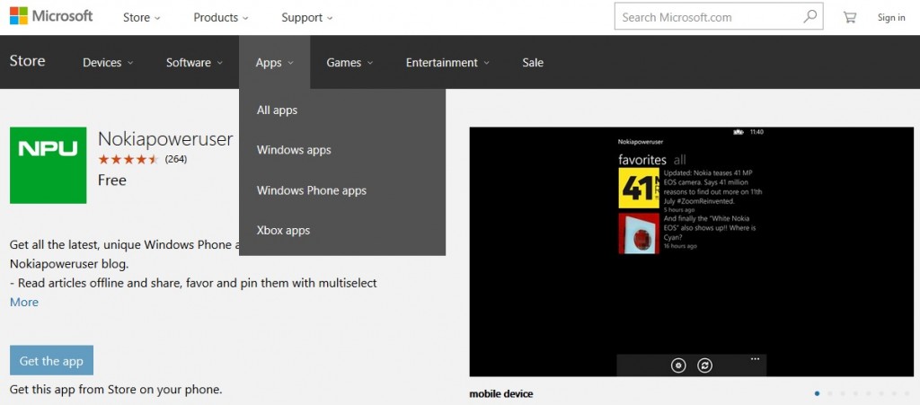 Windows store