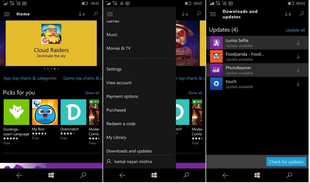 Windows store update