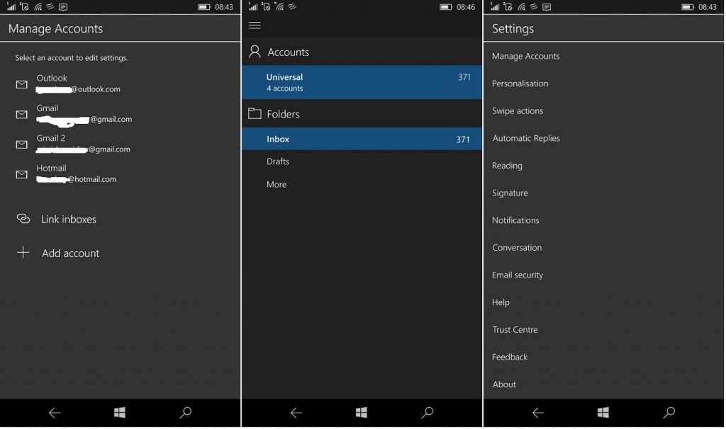 Mail & Calendar Inboxes