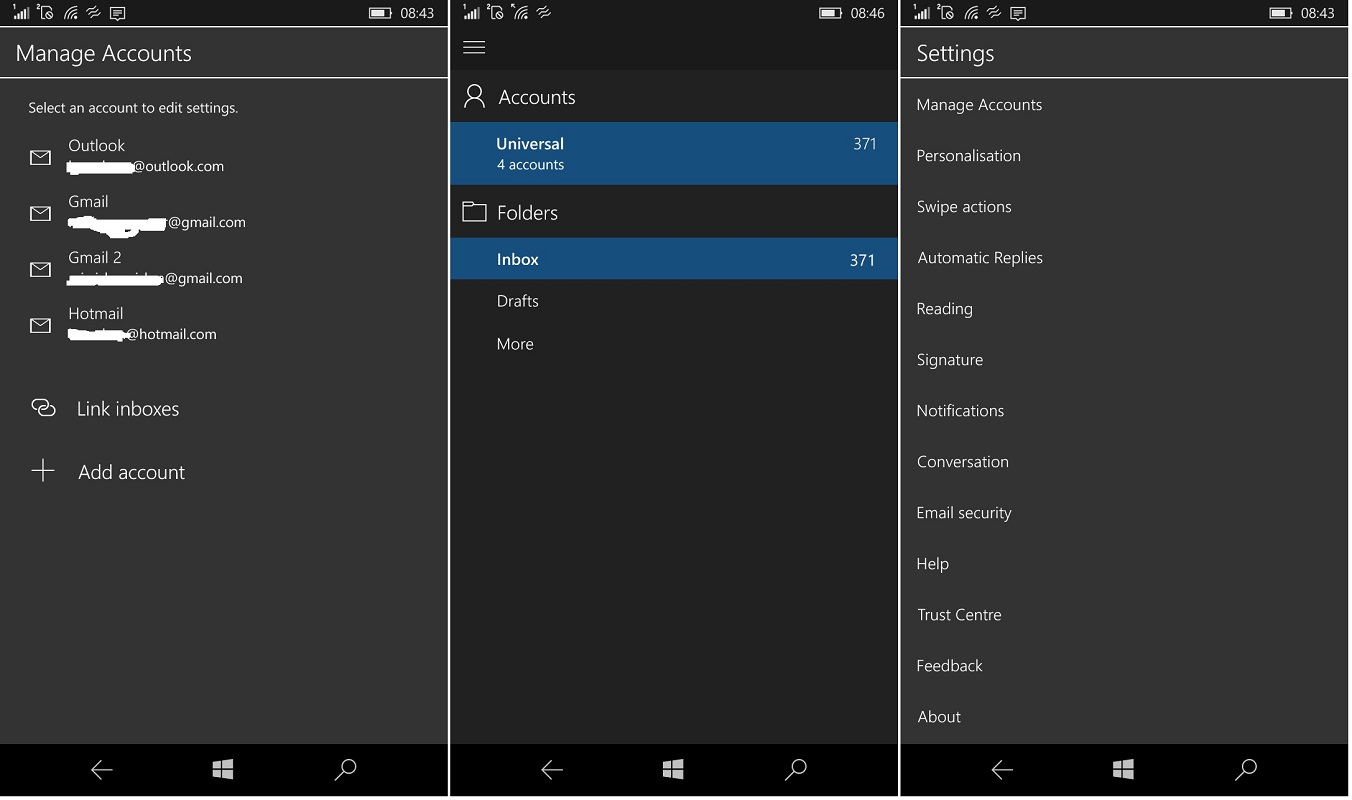 Mail & Calendar Inboxes