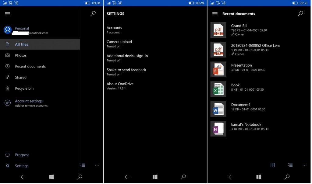 OneDrive W10M1