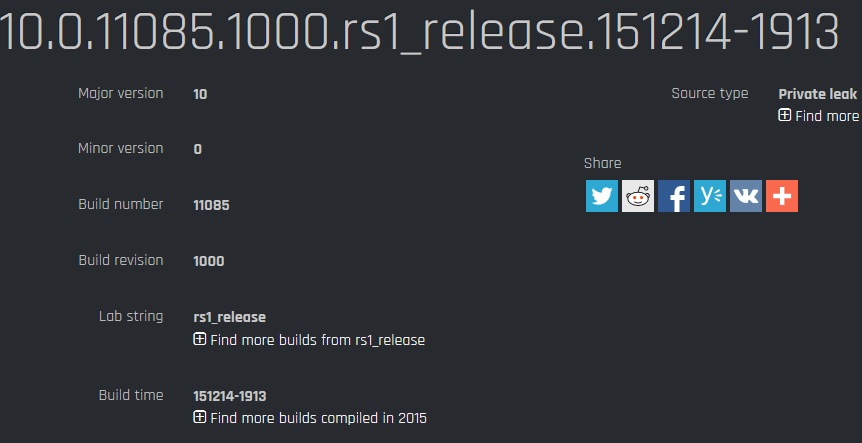 Build 11085