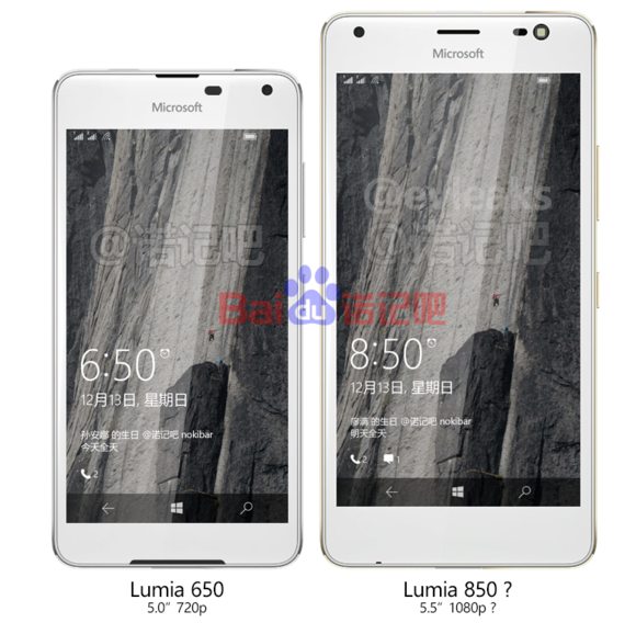 Lumia 650 vs Lumia 850