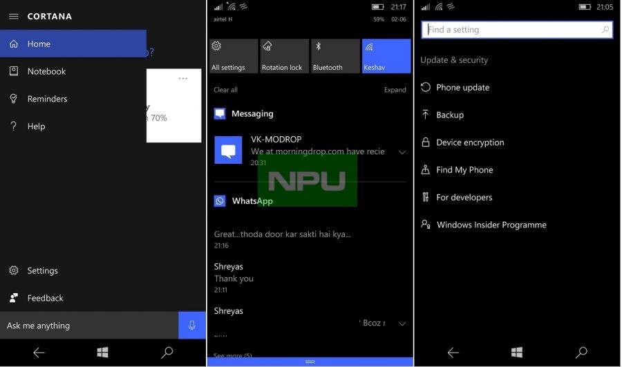 Build 14356 UI changes