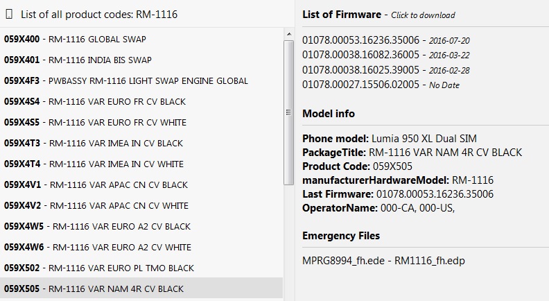 Lumia 950 - 950 XL firmware US