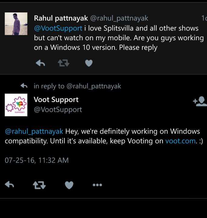 Voot windows phone